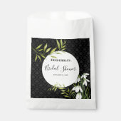 Brautparty White Snowdrops und Laurel Damask Geschenktütchen (Vorderseite)