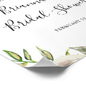 Brautparty White Winter Peony Willkommen Poster (Ecke)