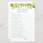 Brautparty Wie gut kennen Sie die Game Card? (Vorne/Hinten)