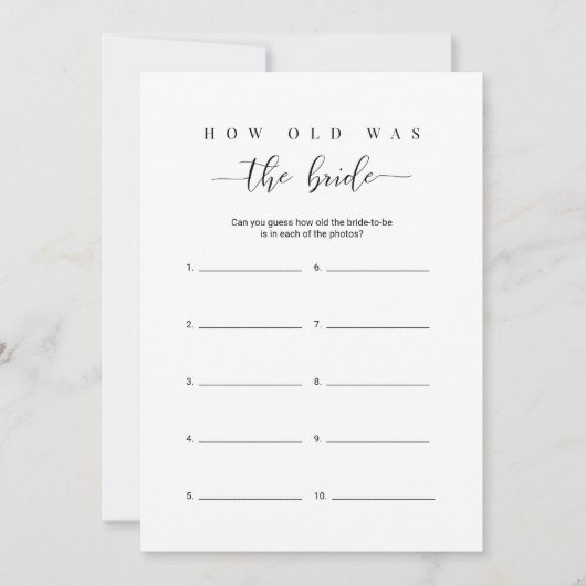 Brautparty Wie war die Bridakarte? Einladung (Vorderseite)