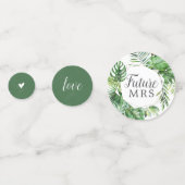 Brautparty "Wild Tropical Palm" Konfetti (Rückseiten)