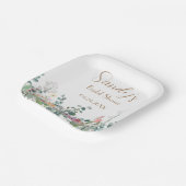 Brautparty Wildblume Boho Blumenpapierplatte Pappteller (Gewinkelt)