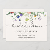 Brautparty Wildblume Dusche Einladung (Vorne/Hinten)