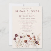 Brautparty Wildblume Einladung (Vorderseite)