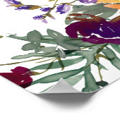 Brautparty Wildblume Sonnenblumen Begrüßungszeiche Poster (Ecke)