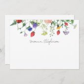 Brautparty Wildblume Vielen Dank Dankeskarte (Vorne/Hinten)