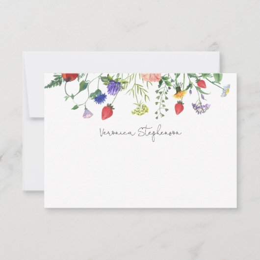 Brautparty Wildblume Vielen Dank Dankeskarte (Vorderseite)