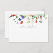 Brautparty Wildblume Vielen Dank Dankeskarte (Vorne/Hinten)