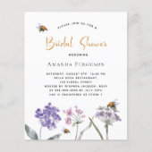 Brautparty Wildblume Violett-Einladung Flyer (Vorne)