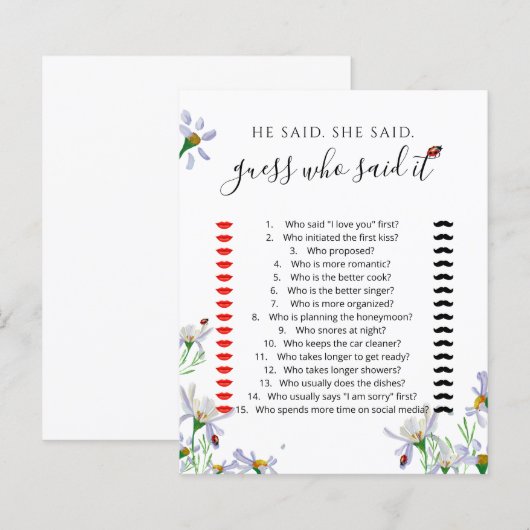 Brautparty-Wildblumen (Vorne/Hinten)