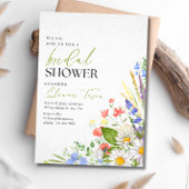 Brautparty Wildblumen Boho Brautparty Einladung