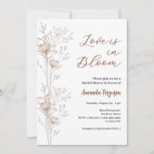 Brautparty Wildblumen Liebe in blühenden Beige Einladung (Vorderseite)