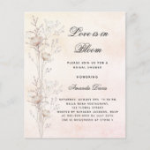 Brautparty Wildblumen Liebe in Blüteneinladung (Vorderseite)
