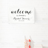 Brautparty Willkommen mit elegantem, schwarzem Scr Banner (InSitu)