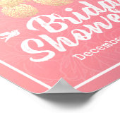 Brautparty Willkommen Modernes Gold Ananas Paar Poster (Ecke)