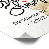 Brautparty Willkommen Modernes Gold Ananas Paar Poster (Ecke)