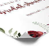 Brautparty Willkommen Rustikales Sommerblumenposte Poster (Ecke)