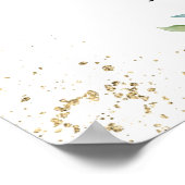 Brautparty Willkommensschild florenhaft elegant gr Poster (Ecke)