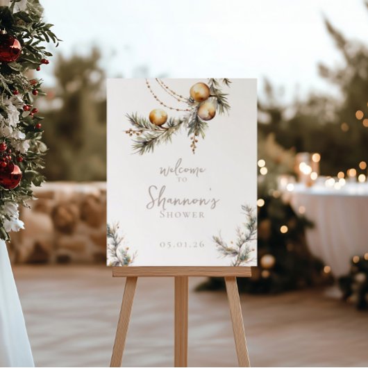 Brautparty Willkommensunterschrift | Holly & Ornam Poster