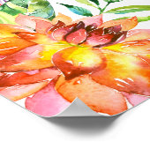 Brautparty Willkommensunterschrift | Tropische Was Poster (Ecke)