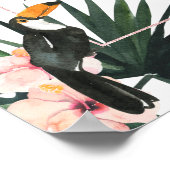 Brautparty Willkommensunterschrift | Tropischer Ch Poster (Ecke)