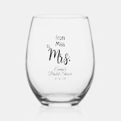 Brautparty Wine Pub Weinglas Ohne Stiel (Vorderseite)