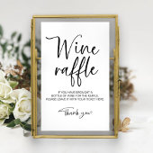 Brautparty Wine Raffle Game Sign Poster
