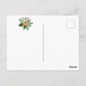 Brautparty | Winter Christmas Bouquet Postcard Postkarte (Rückseite)