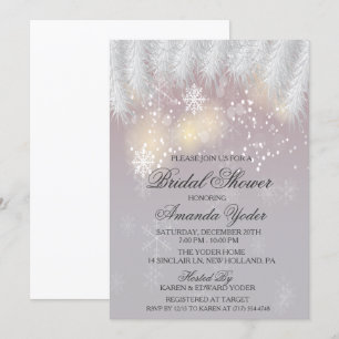 Brautparty Winter Snowflake Einladung
