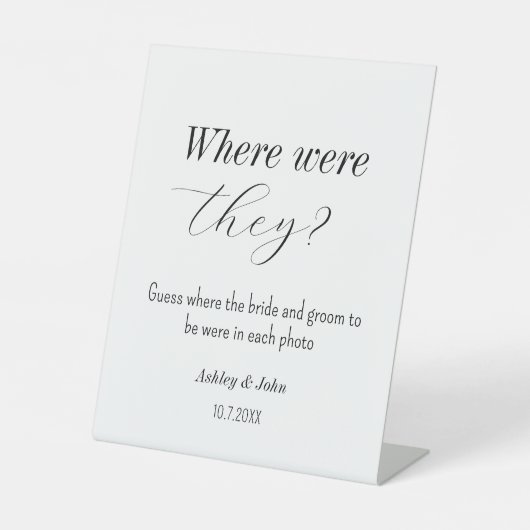 Brautparty Wo waren die Hochzeitsspiele? Sockelschild (Vorderseite)
