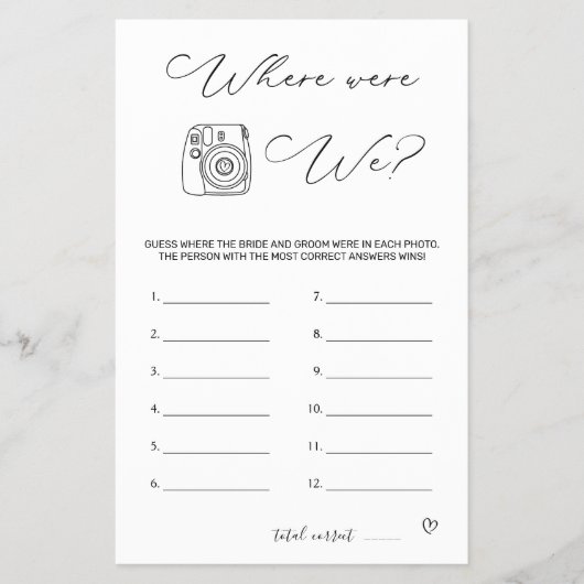 Brautparty, wo wir Flyer hatten (Vorne)