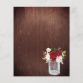Brautparty Wood Burgundy Blush Pink Mason Jar I (Rückseite)