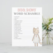 Brautparty Word Scramble Game wird überflüssig (Stehend Vorderseite)