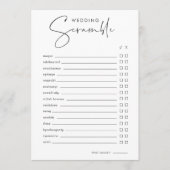 Brautparty Word Scramble & Trivia Spielkarte Einladung (Vorderseite)