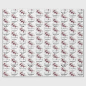 Brautparty-Wrapping-Papier für Burgund Geschenkpapier (Flach)