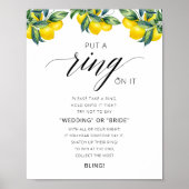 Brautparty-Zeichen für den Leuchtring Poster (Vorne)