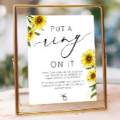 Brautparty-Zeichen für den Leuchtring Poster