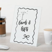 Brautparty-Zeichen für "Karten und Geschenke" Sockelschild (In SItu)