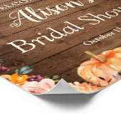 Brautparty-Zeichen für Liebe-String-Lichter Poster (Ecke)