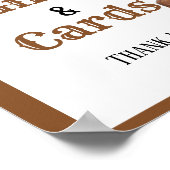 Brautparty-Zeichen für Western und Karten Poster (Ecke)