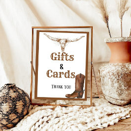 Brautparty-Zeichen für Western und Karten Poster