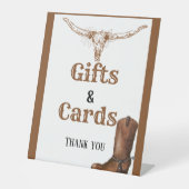 Brautparty-Zeichen für Western und Karten Sockelschild (Vorderseite)