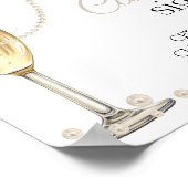 Brautparty-Zeichen für Zollspeere Prosecco Poster (Ecke)