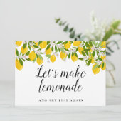 Brautparty-Zitronen ändern das Datum verschoben Save The Date (Stehend Vorderseite)