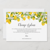 Brautparty-Zitronen ändern das Datum verschoben Save The Date (Rückseite)