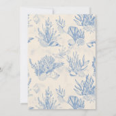 Brautparty zum Thema Blaue Ozeane Einladung (Rückseite)