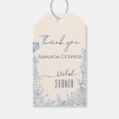 Brautparty zum Thema Blaue Ozeane Geschenkanhänger (Vorderseite)