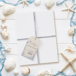 Brautparty zum Thema Blaue Ozeane Geschenkanhänger