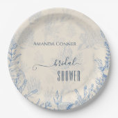 Brautparty zum Thema Blaue Ozeane Pappteller (Vorderseite)