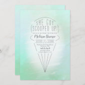 Brautparty zum Thema Eiscreme Einladung (Vorne/Hinten)